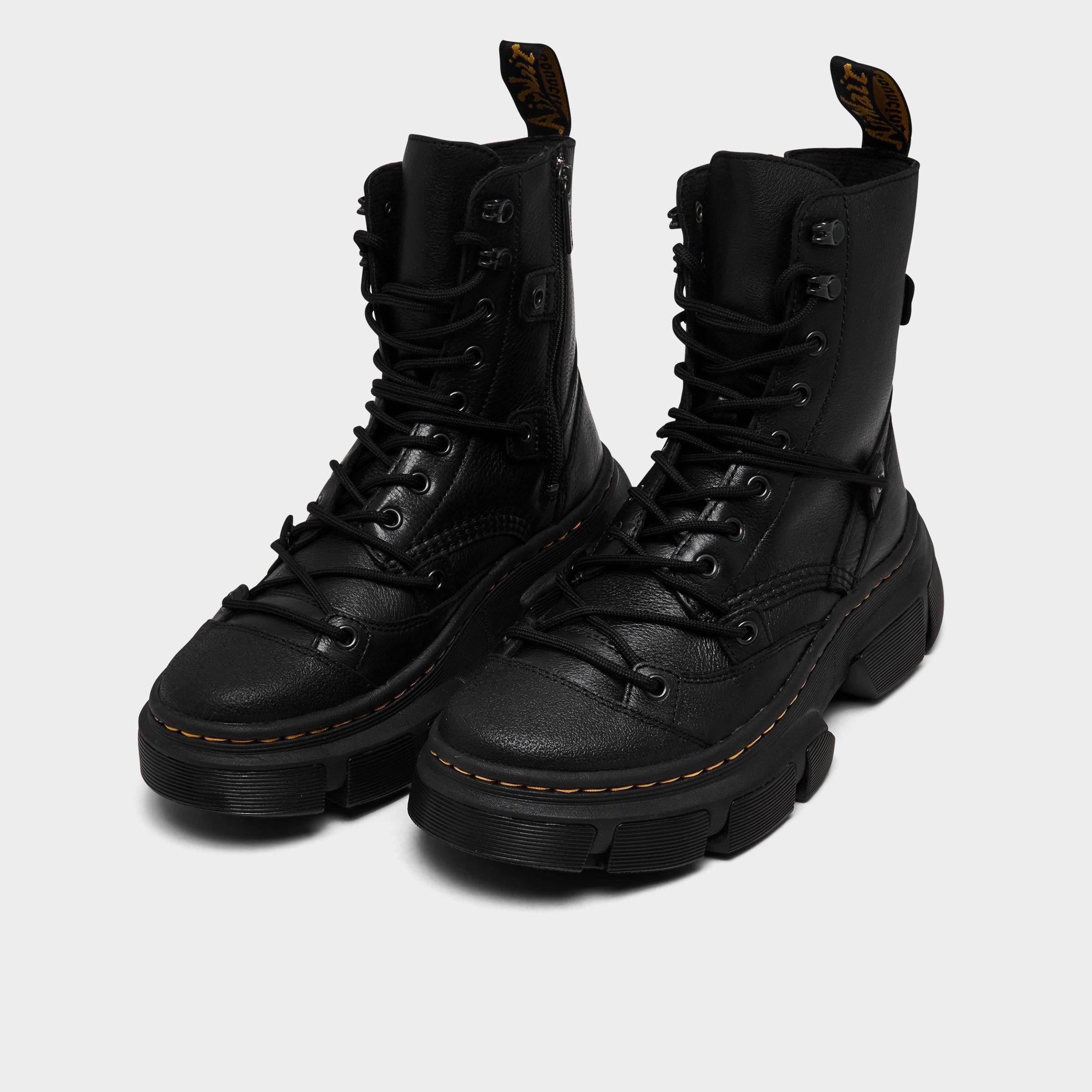 【Dr.Martens】 ★ DMXL 8i ★ Grained Leather DMXL 8-eye leather boots in Black | Dr. Martens