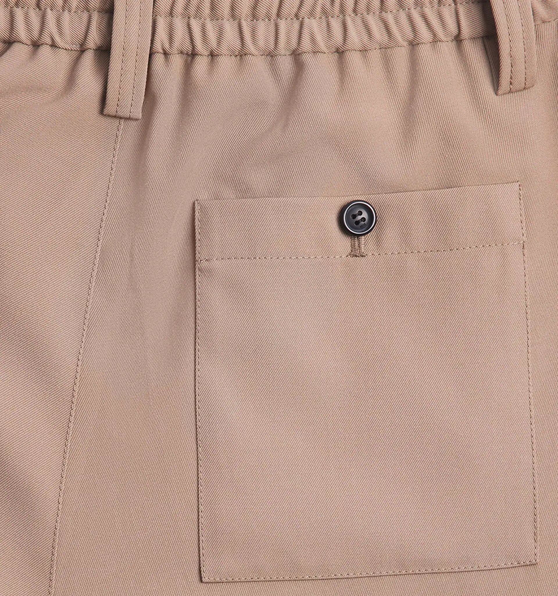 AMI Paris Elasticated Waist Trousers Brown