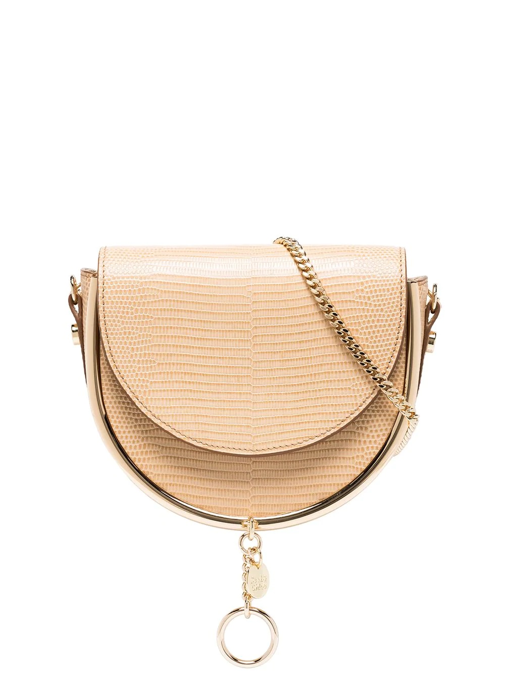 Mara lizard-skin effect shoulder bag - 1