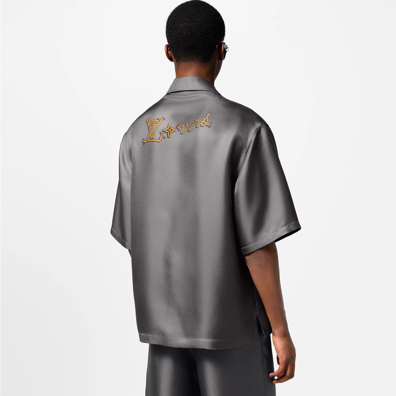 Printed Short-Sleeved Silk Shirt 5