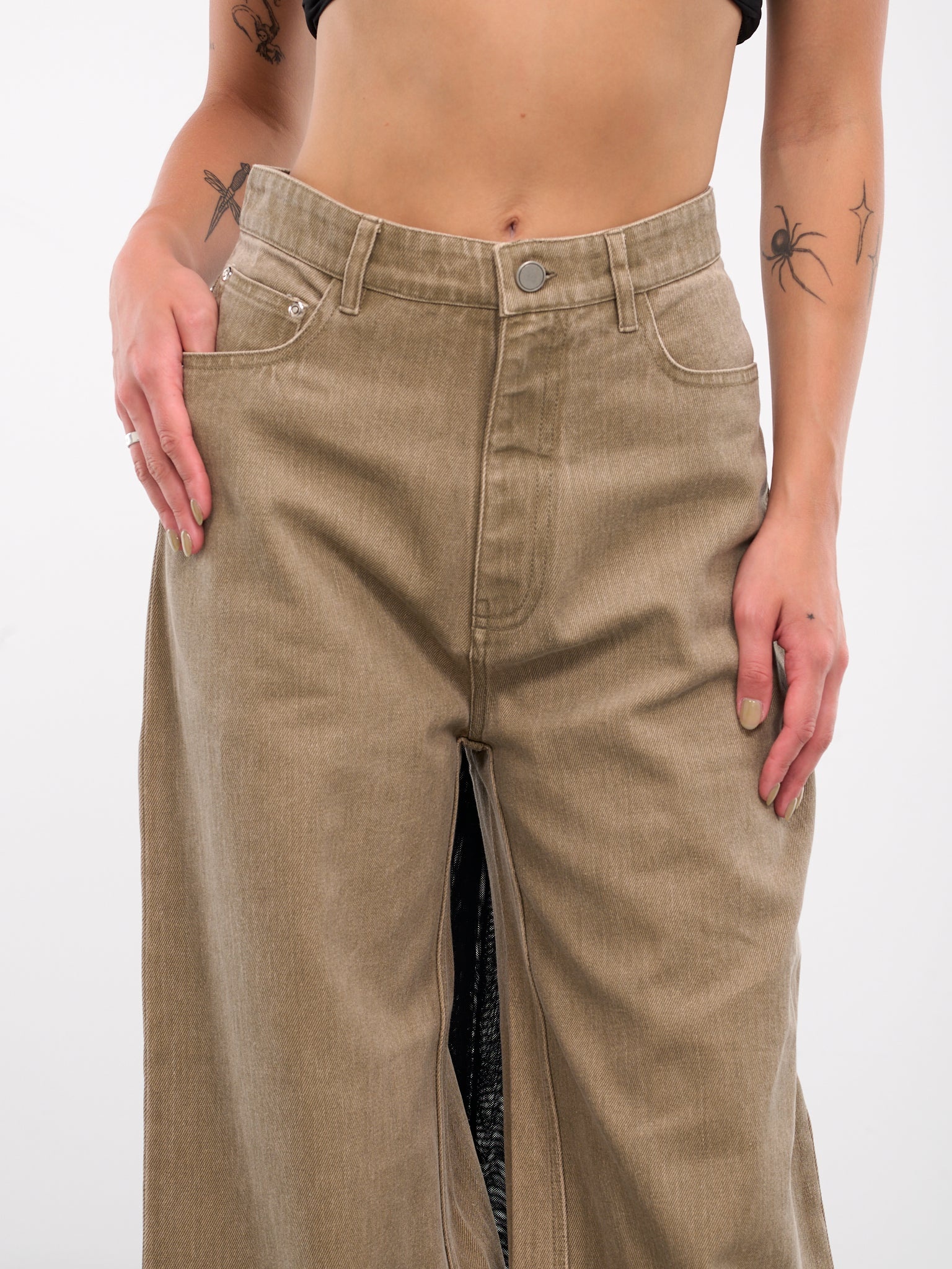 Oversized Drop Jeans - 4