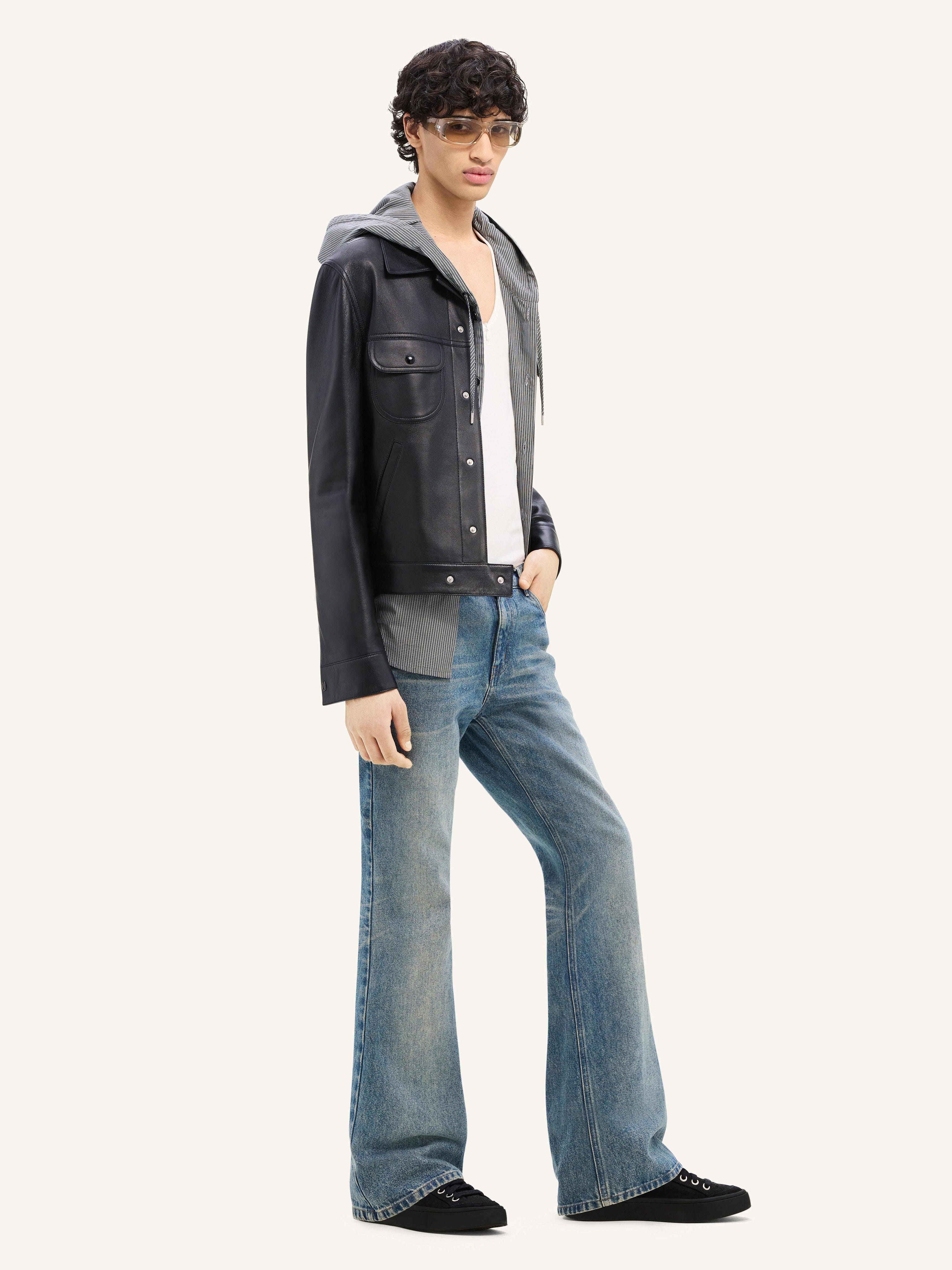 LEATHER TRUCKER JACKET - 3