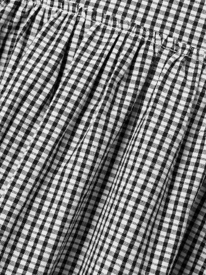 Sasha ruffled gingham cotton and linen-blend midi dress 4