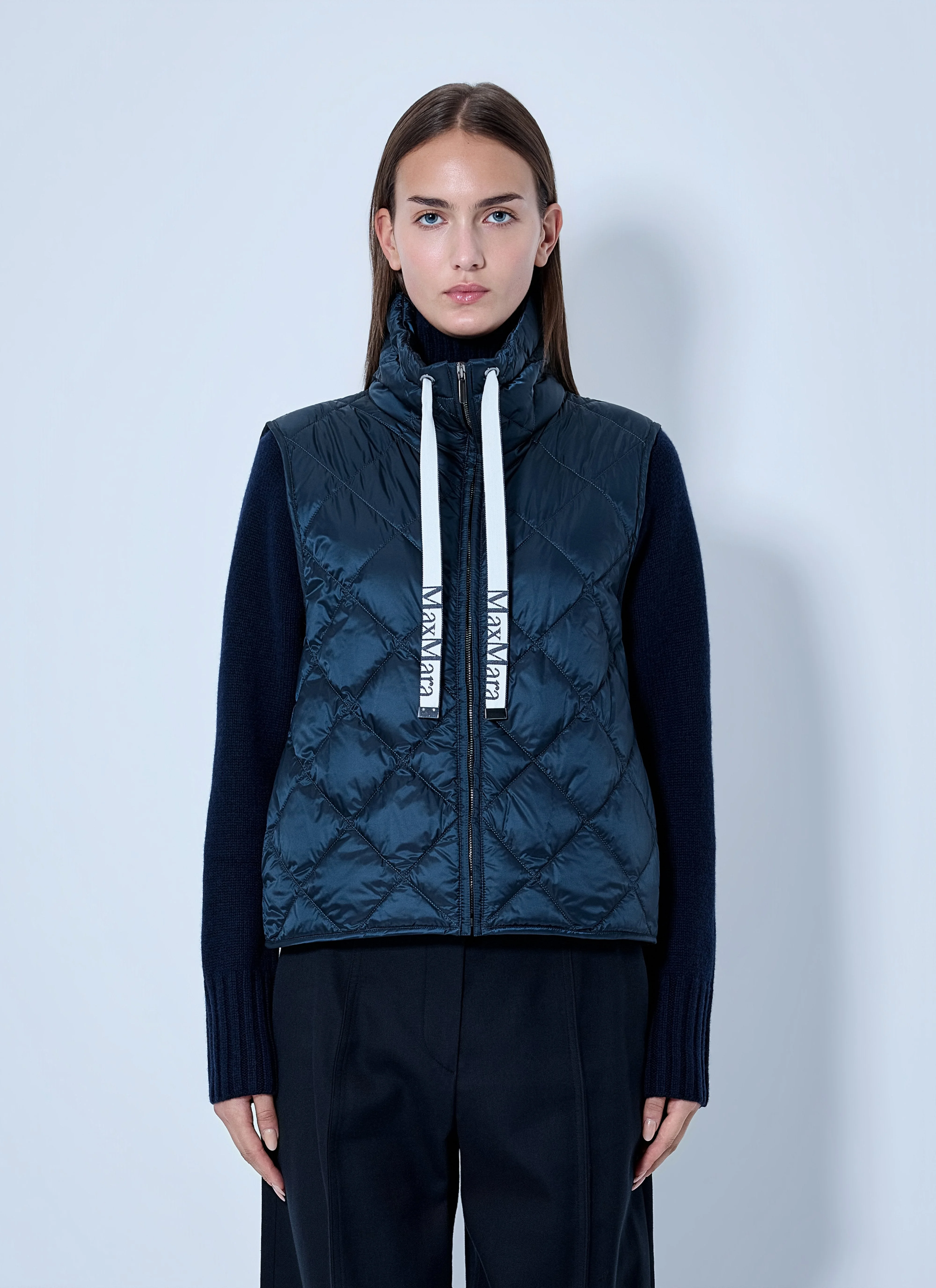 Max Mara Women Quilted Gilet With Drawstring Collar - 1