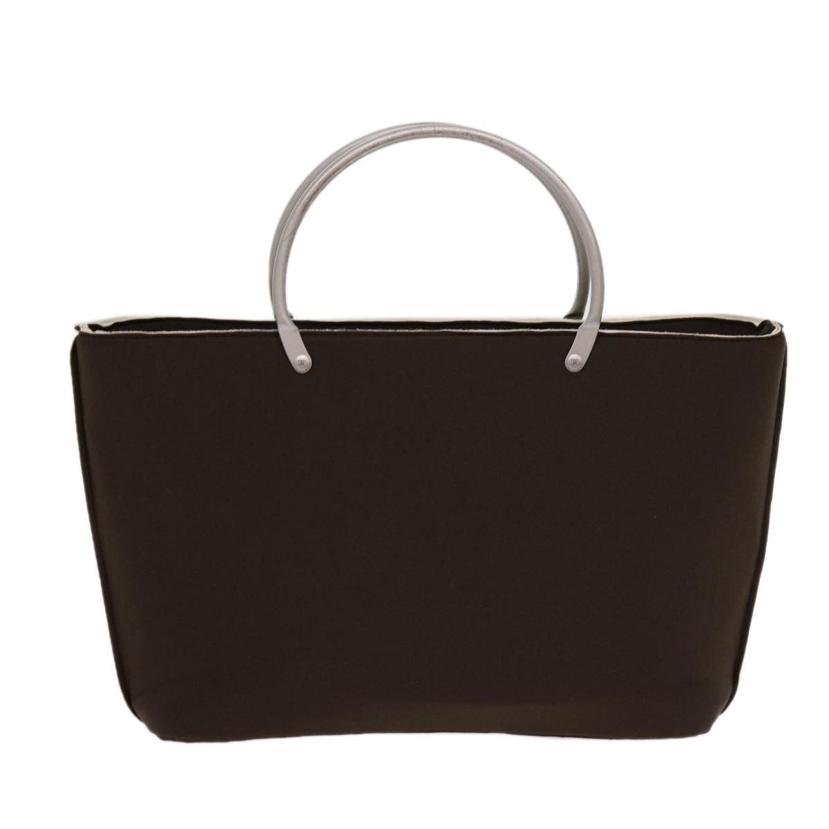 CHANEL Hand Bag Nylon Brown CC - 3