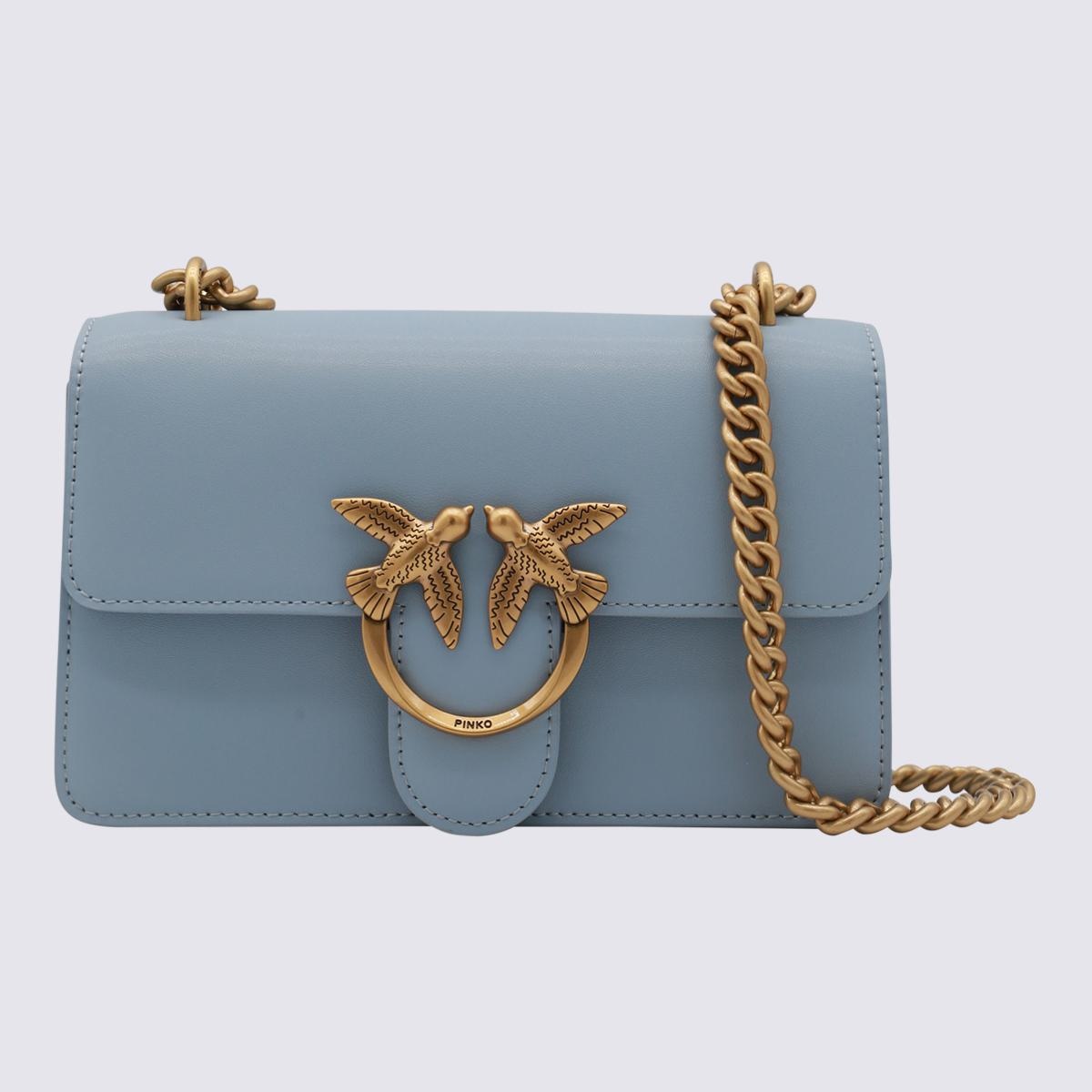 Pinko Ligth Blue Mini Love One Simply Shoulder Bag - 1