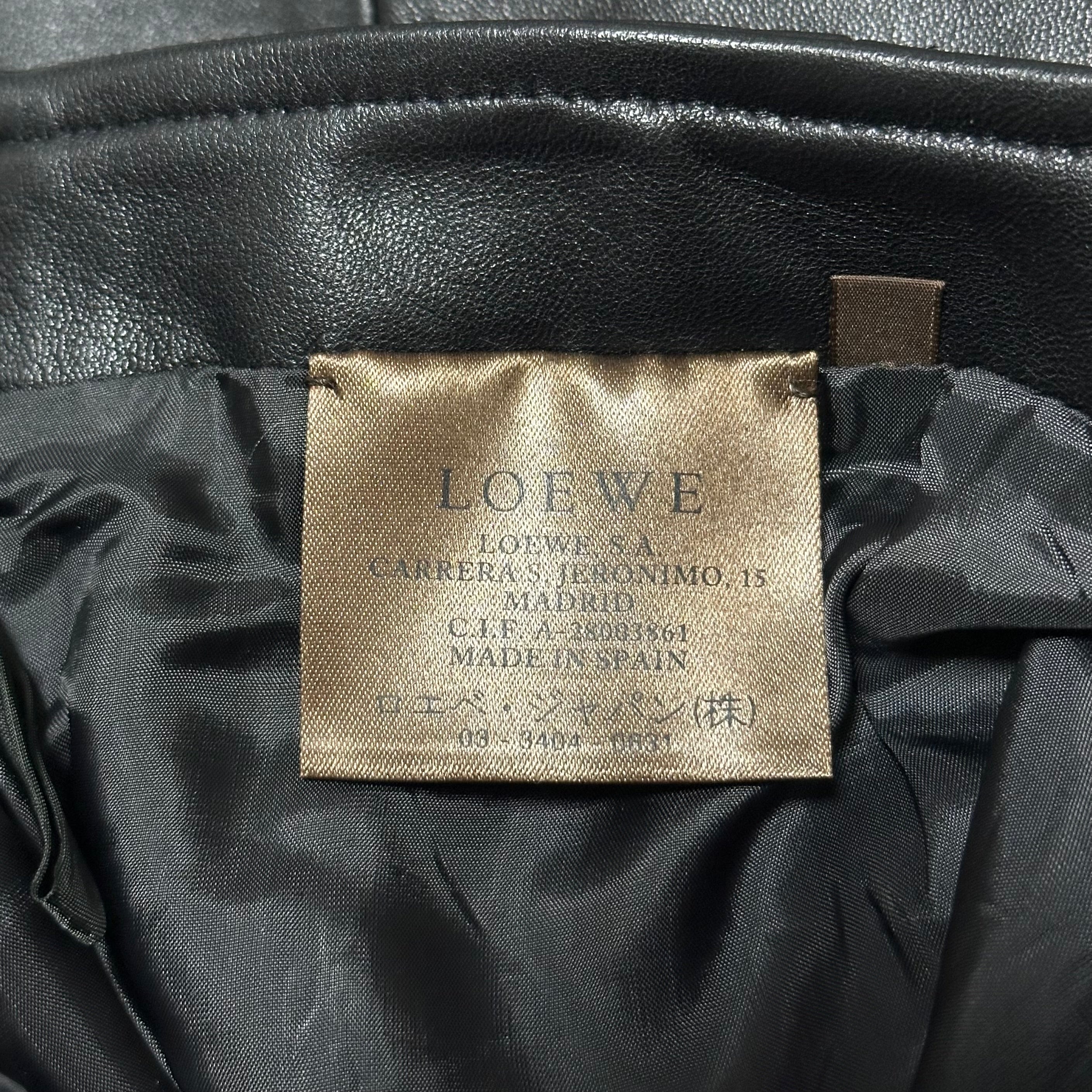 LOEWE Vintage Lamb Leather Straight Leg Pants - 9