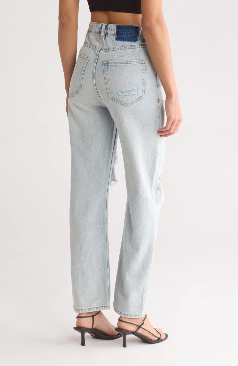 Ksubi Brooklyn Ripped Straight Leg Jeans outlook