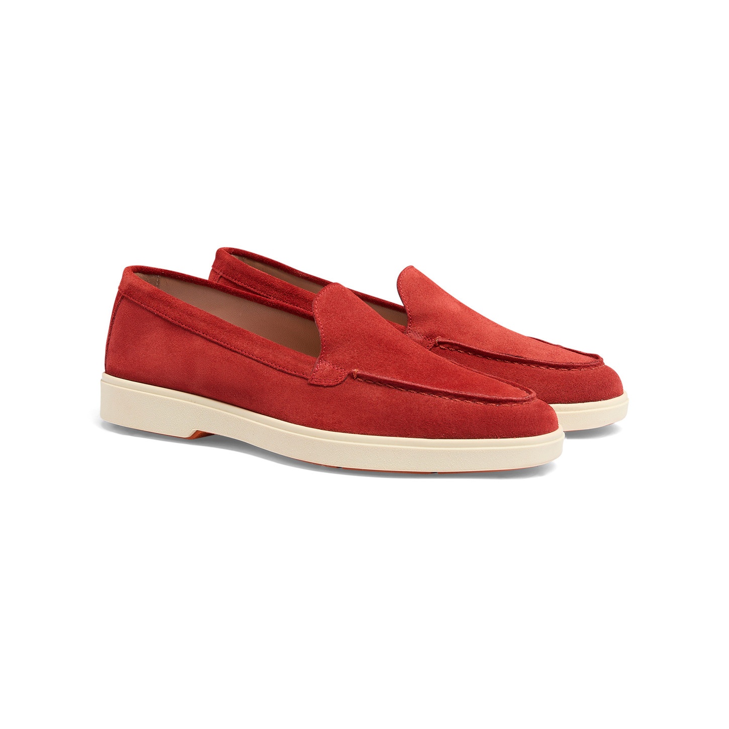 Women's red suede loafer - 3