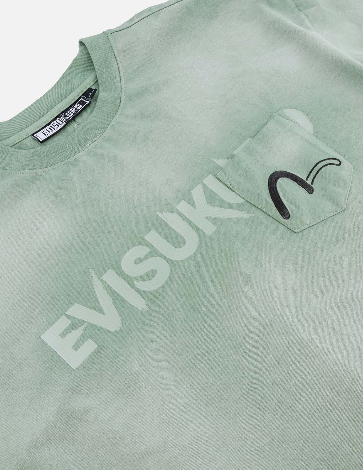 Garment Dyed Calligraphy Logo Print Oversized T-shirt - 8
