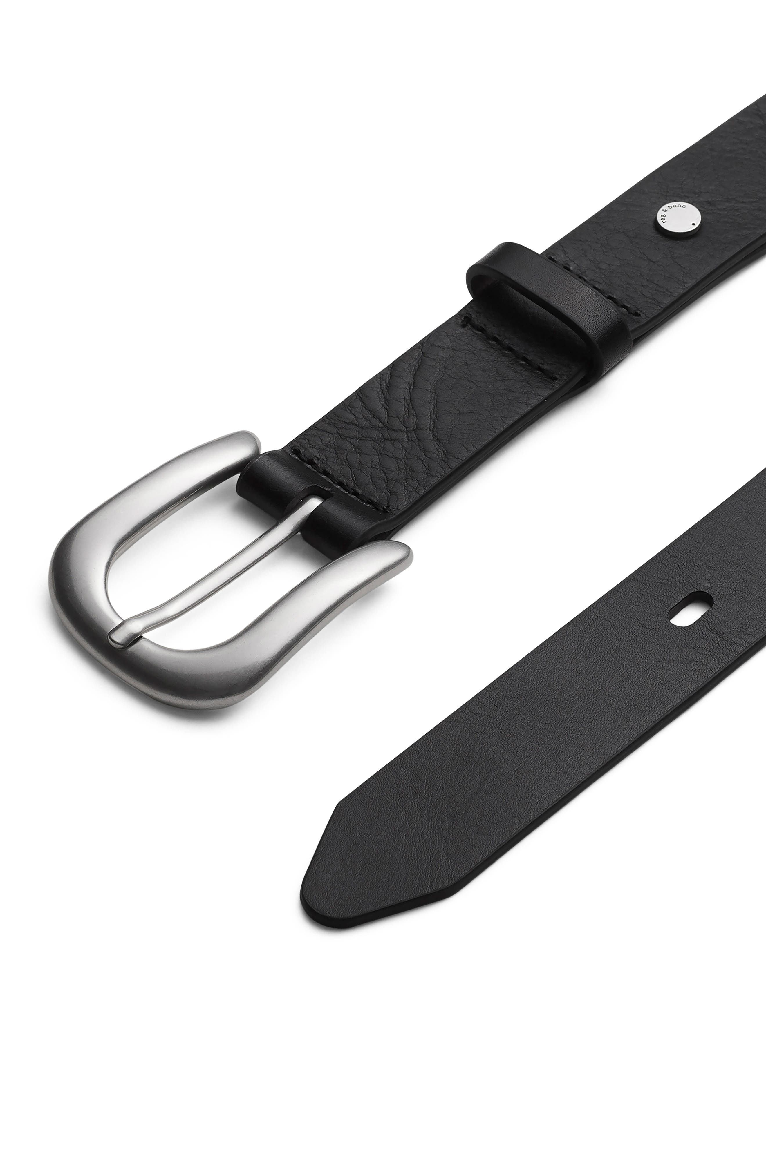 rag & bone Stevie Leather Belt in Black at Nordstrom - 2