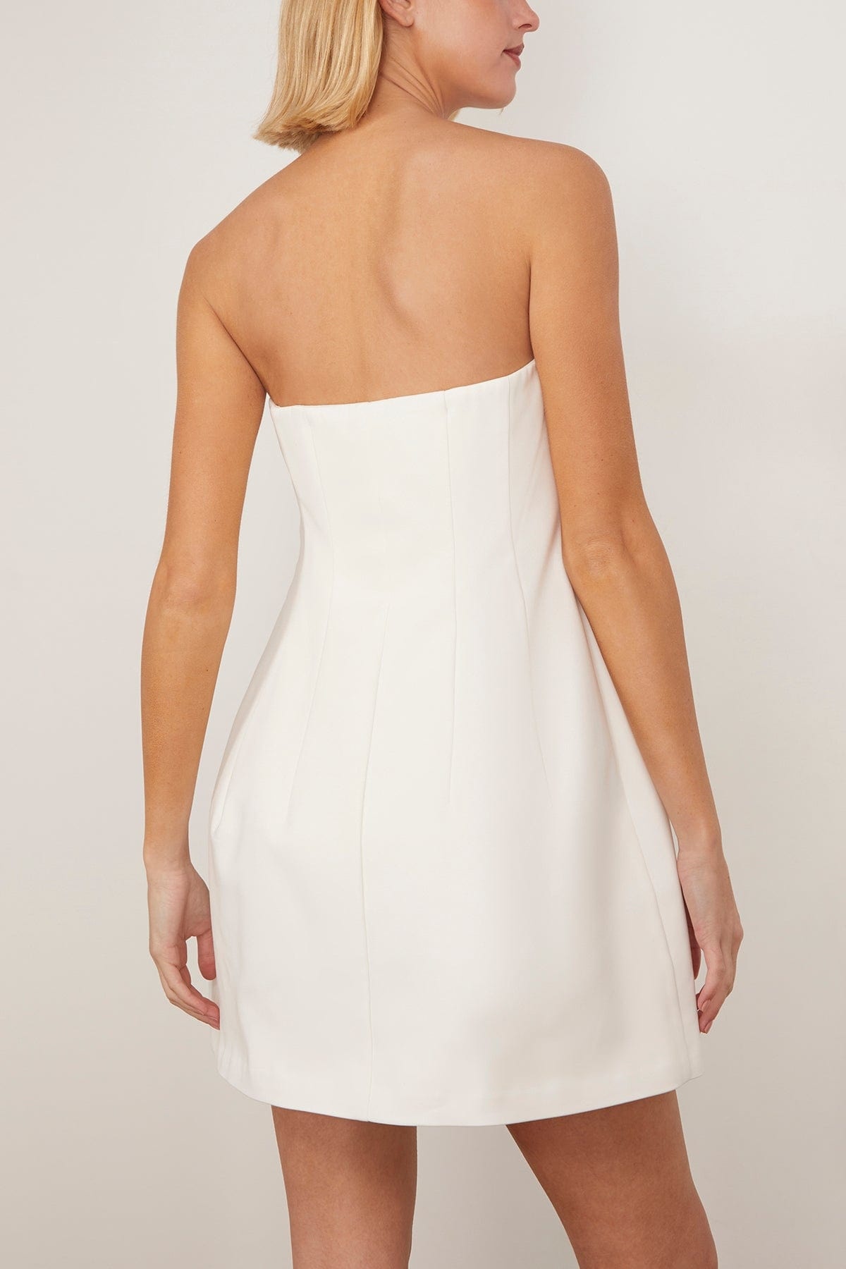 Arta Bustier Mini Dress in White - 4