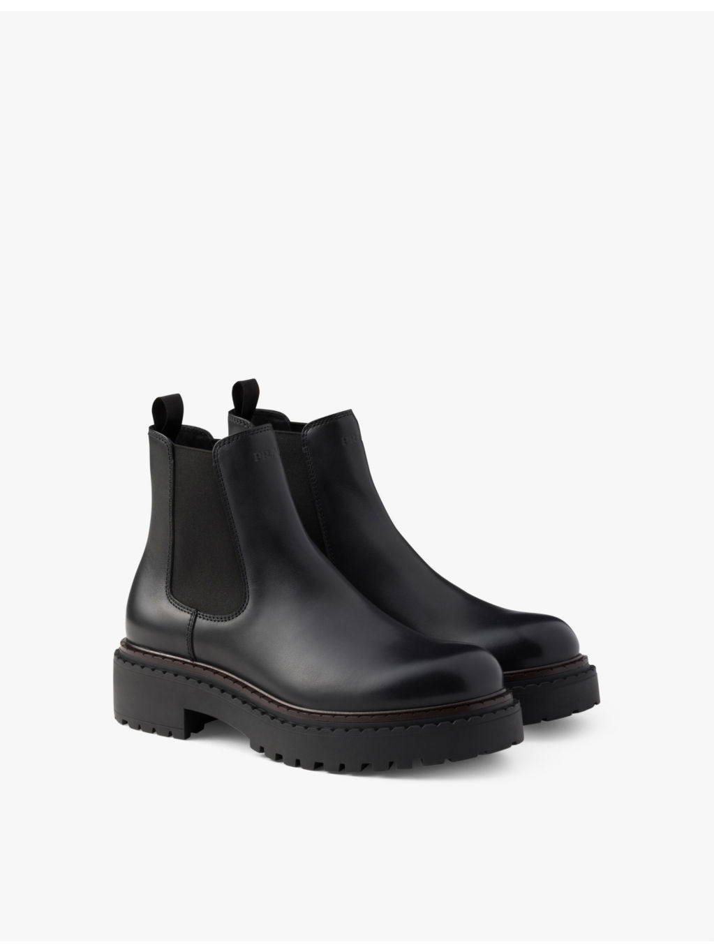 Logo-debossed heeled leather Chelsea boots - 3