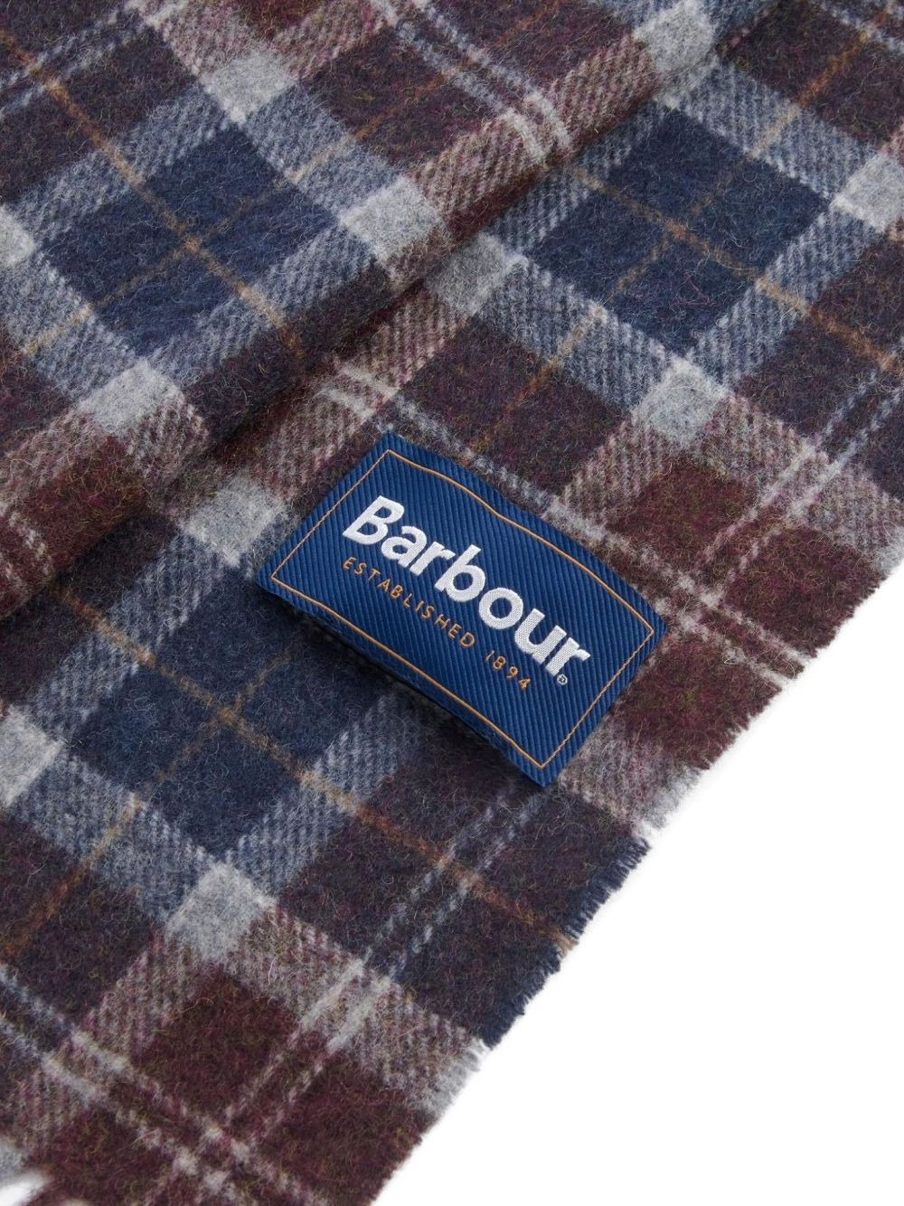 tartan-fringed scarf - 3