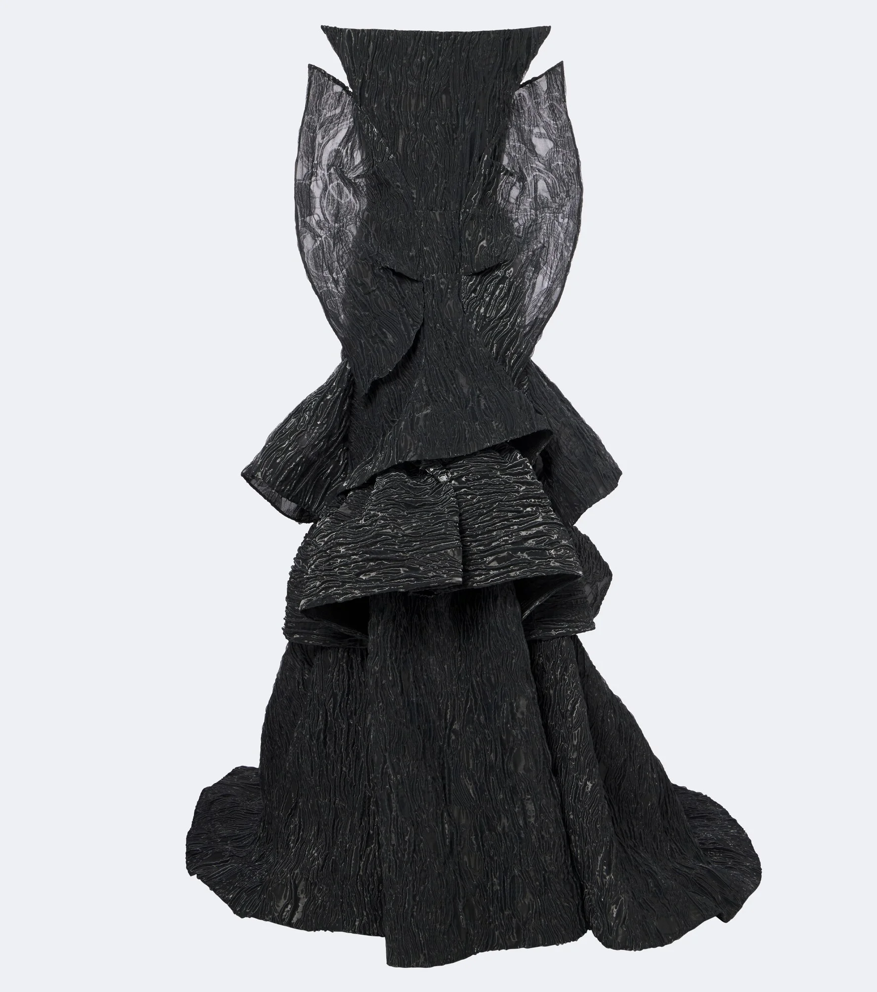 Friesian tiered cloqué bustier gown - 1