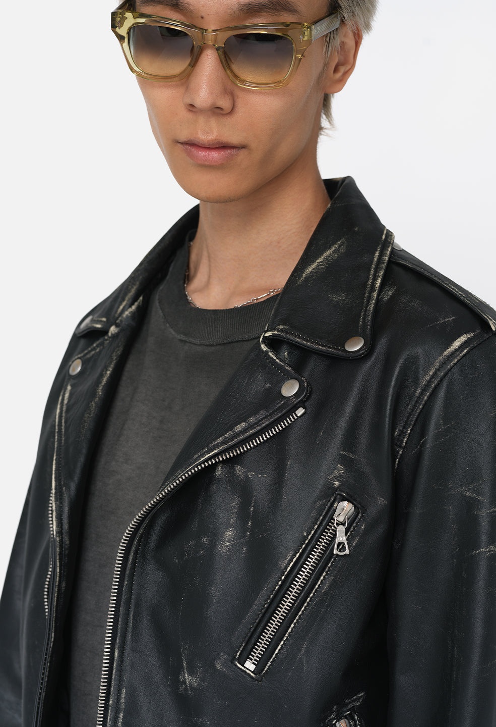 LEATHER MOTO JACKET - 2