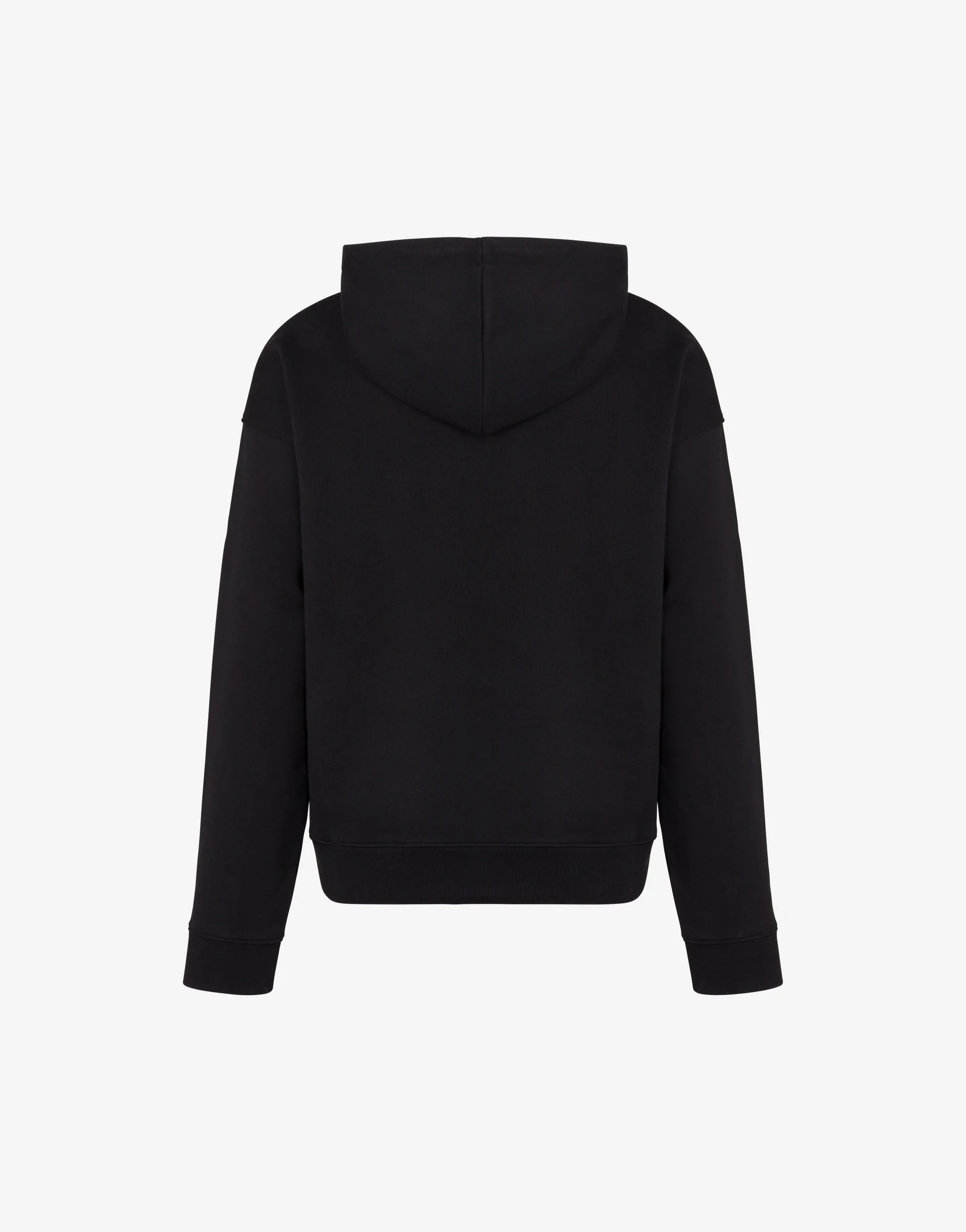 BLACK ORGANIC COTTON SWEATSHIRT WITH A TROMPE-L'ŒIL SMILEY® PRINT FEATURING A TAPE-LIKE EFFECT - 1