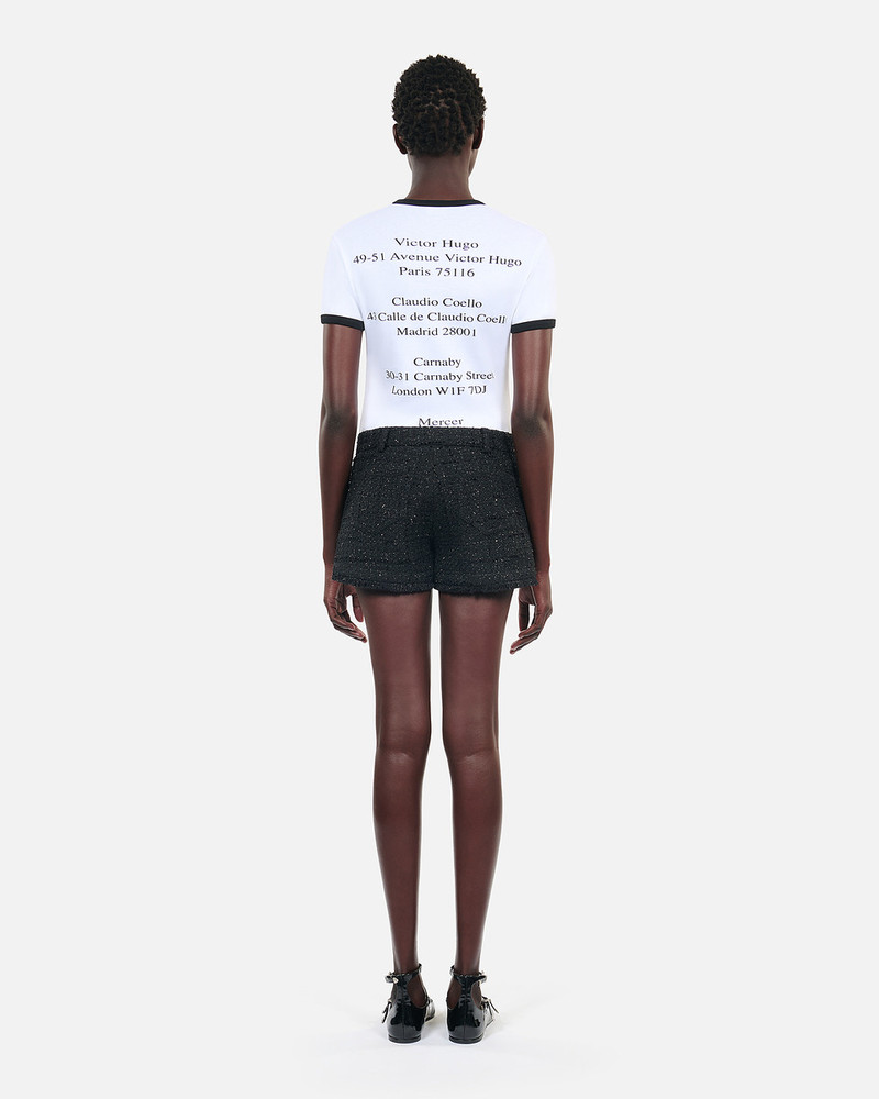 BLACK TWEED SHORTS 4