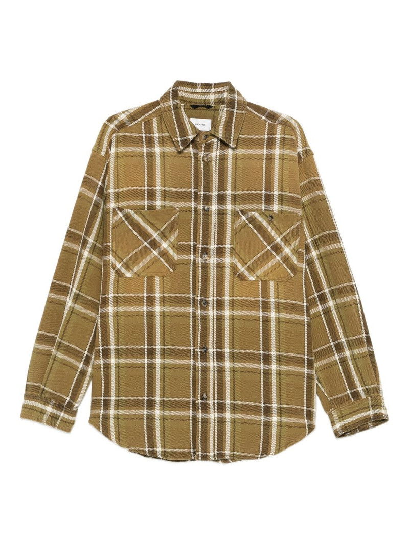 checked chest-pockets overshirt 1