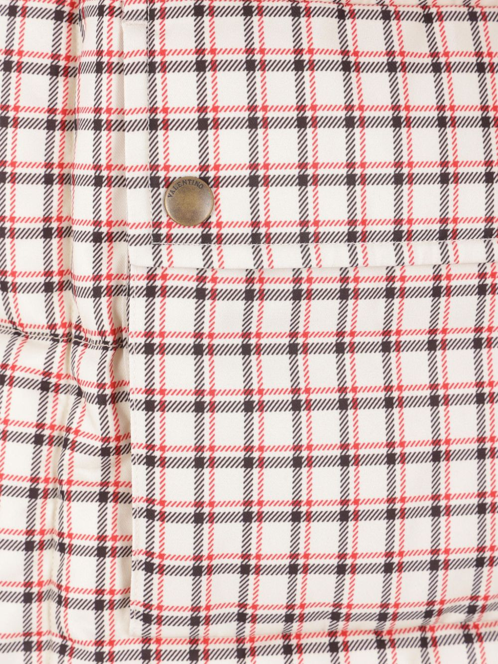 checked quilted coat - 4