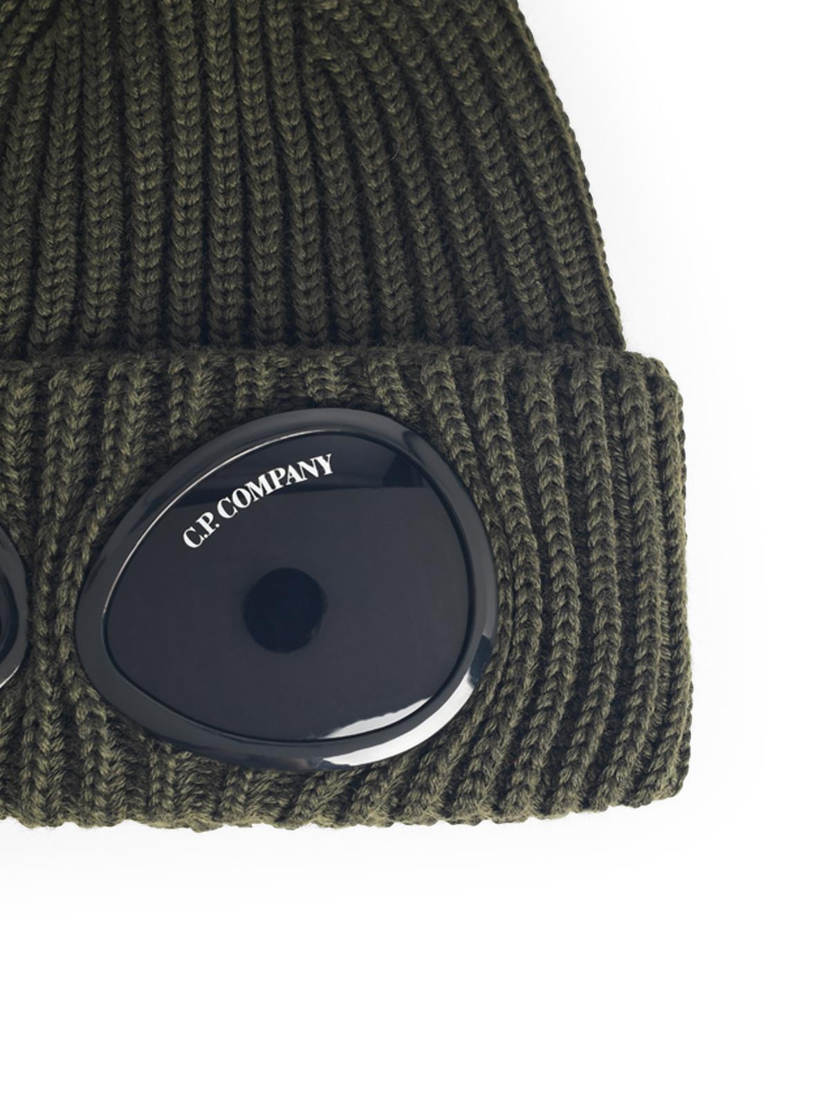 C.P. Company Green Merino Wool Beanie Men - 3