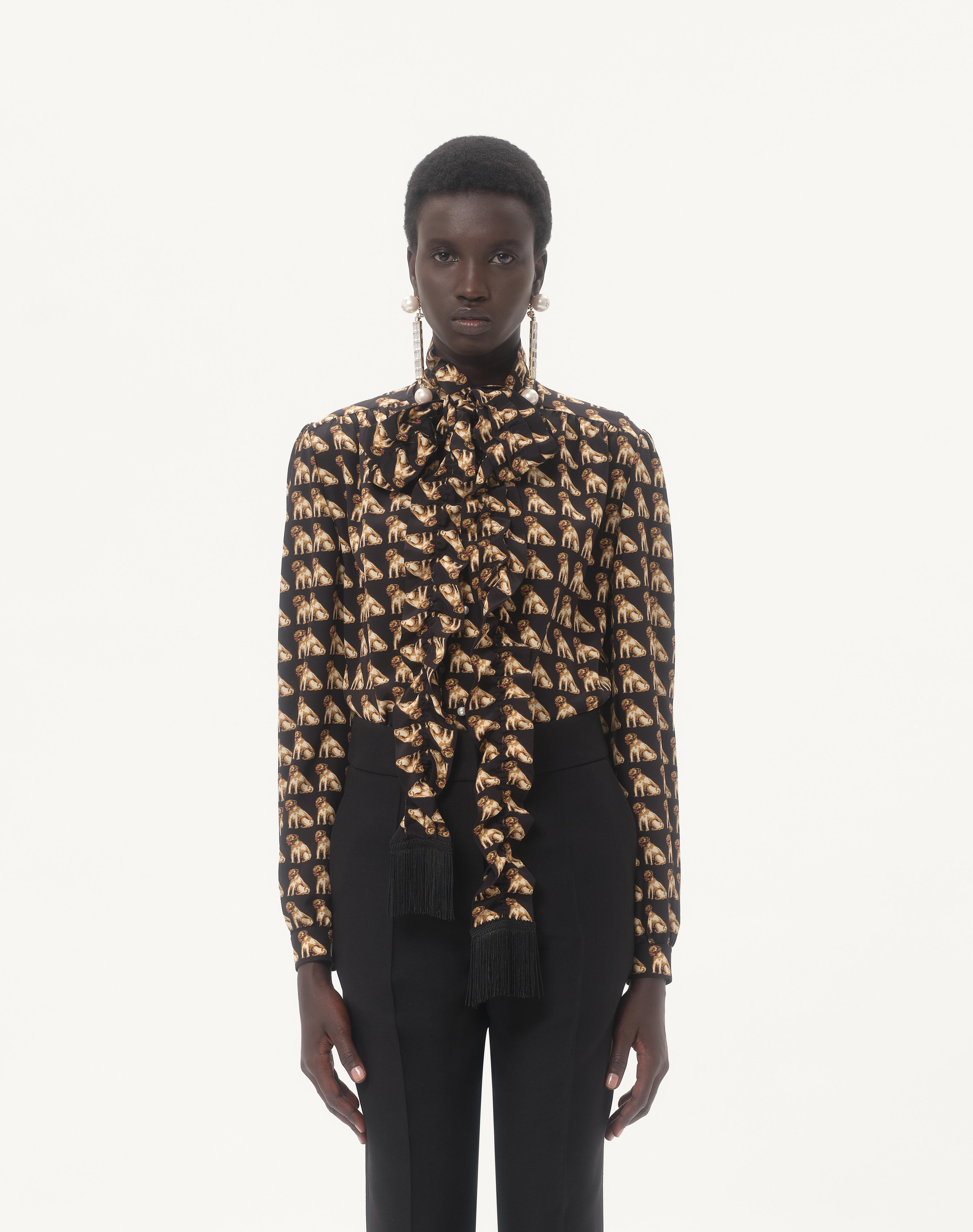 CREPE DE CHINE SHIRT WITH PETIT CHARLES PRINT - 5