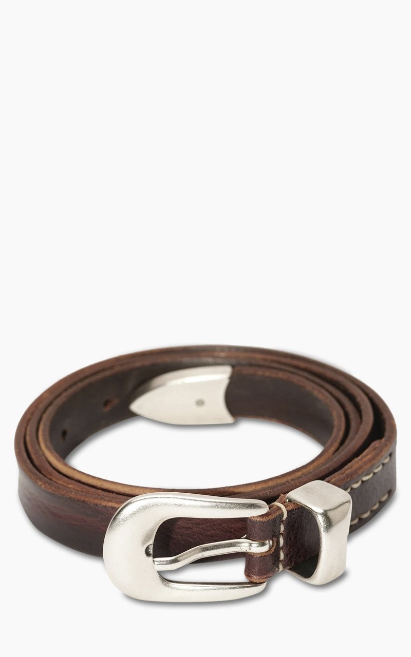 Our Legacy BELT 2CM BROWN LEATHER | cultizm | REVERSIBLE