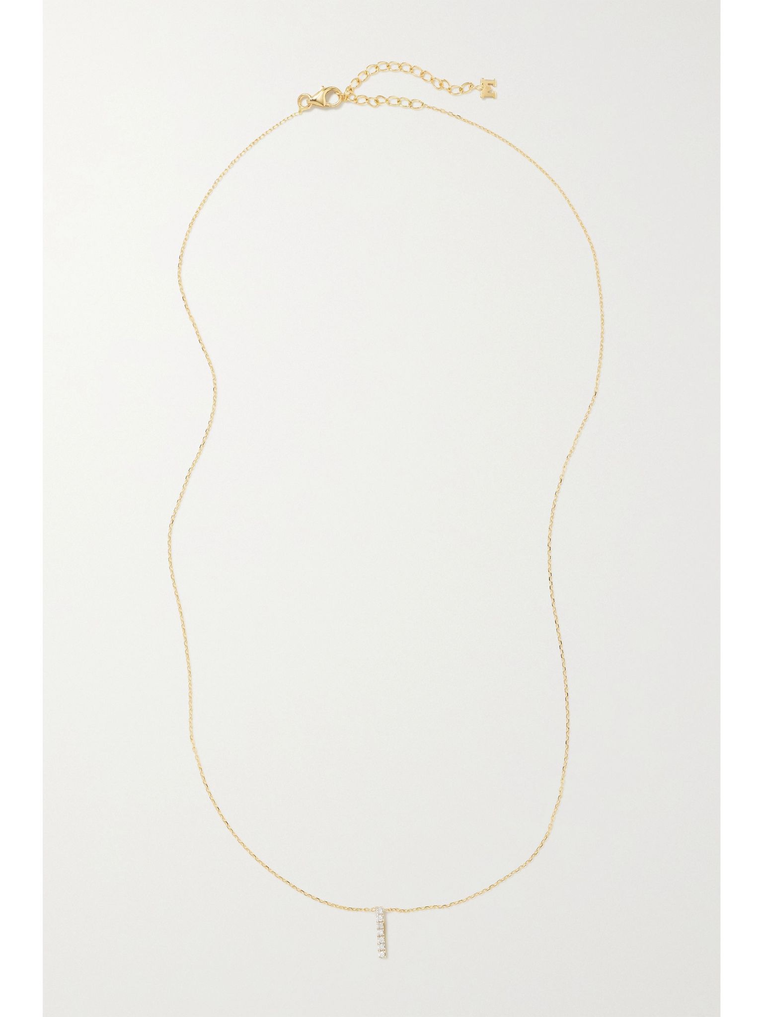 La Barre 14-karat gold diamond necklace Gold - 4