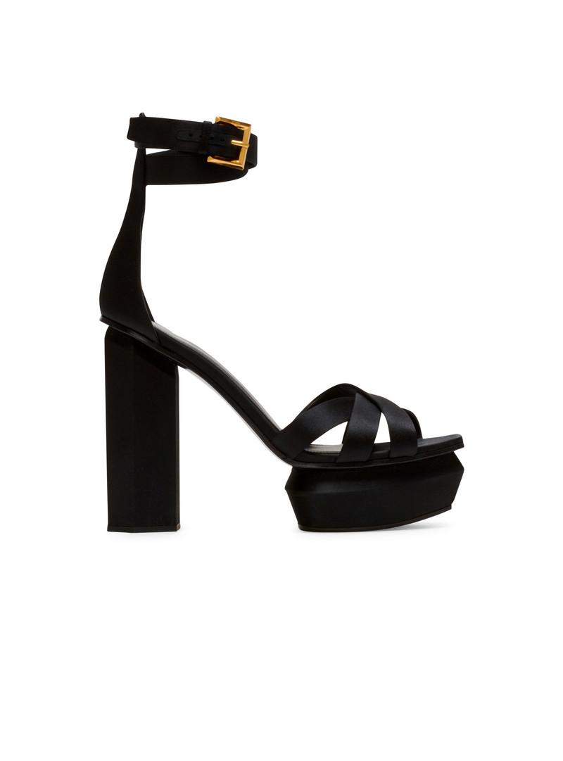 Ava satin platform sandals 1