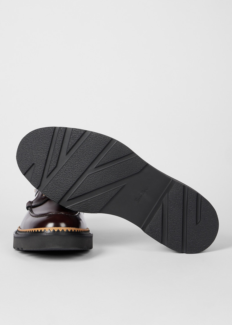 Bordeaux Leather 'Barca' Shoes 5