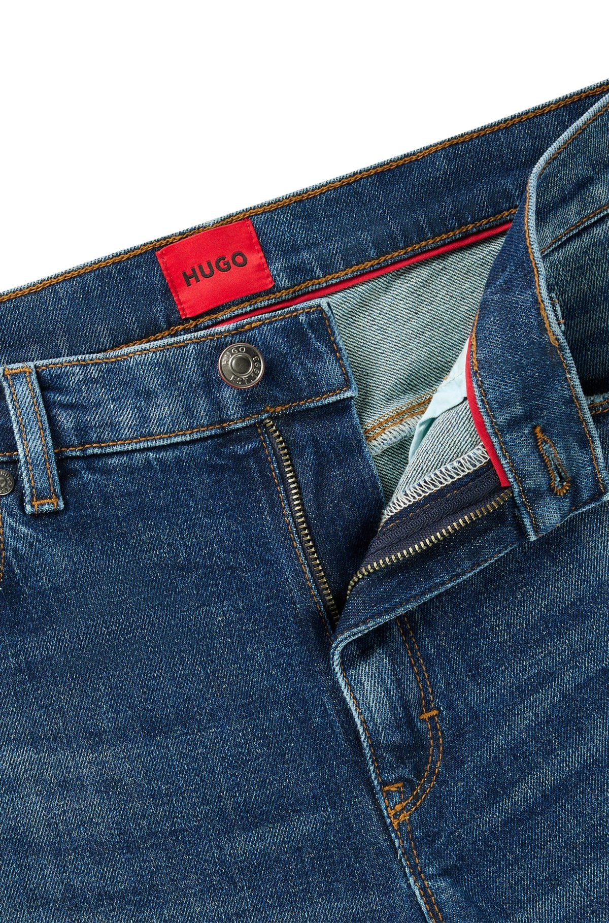 EXTRA-SLIM-FIT JEANS IN BLUE COMFORT-STRETCH DENIM - 6