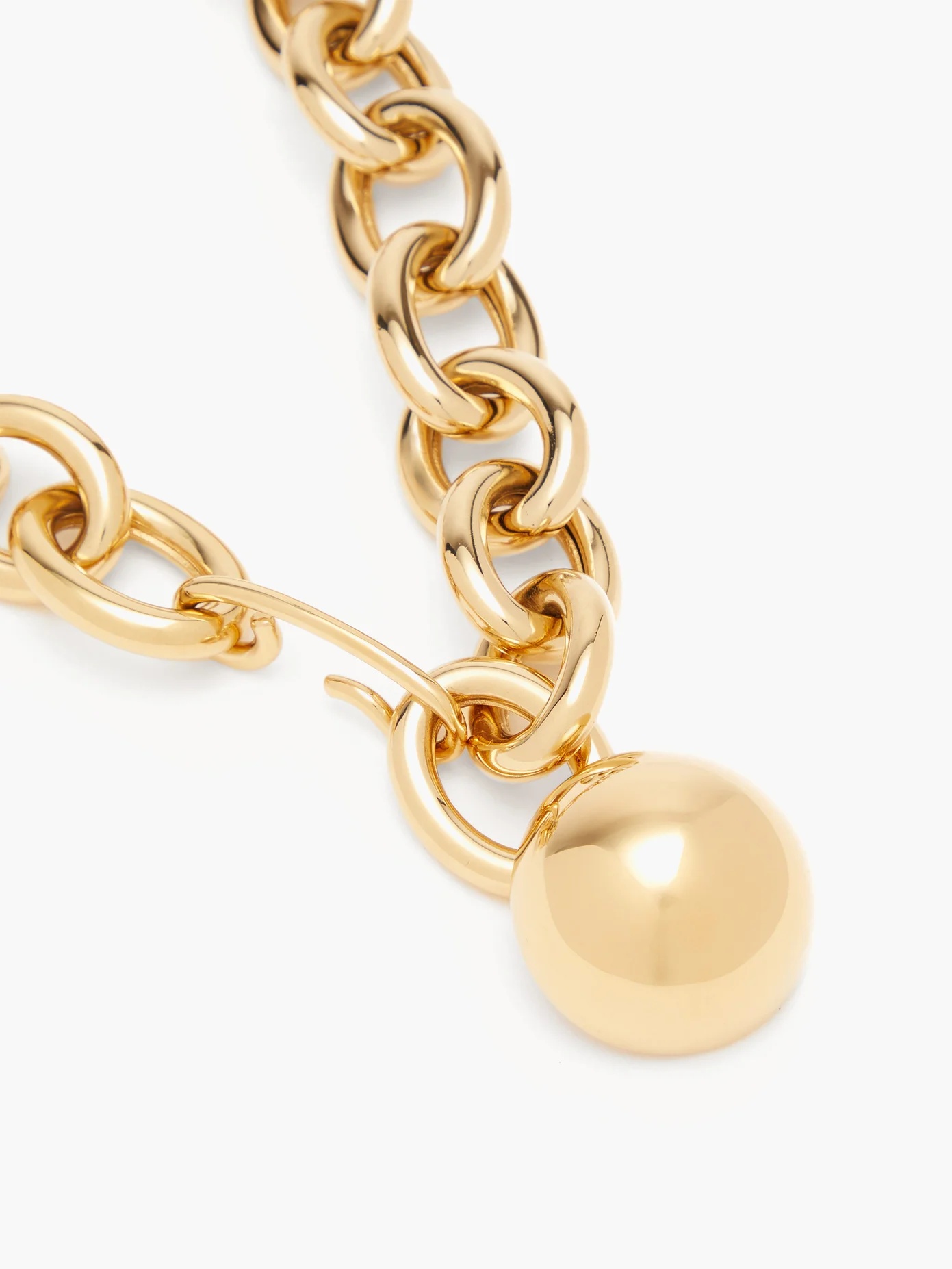 Sphere-pendant gold-plated necklace - 3