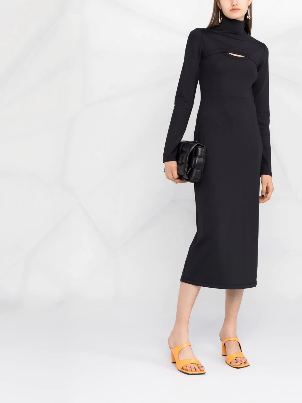cut-out mid-length dress - 2