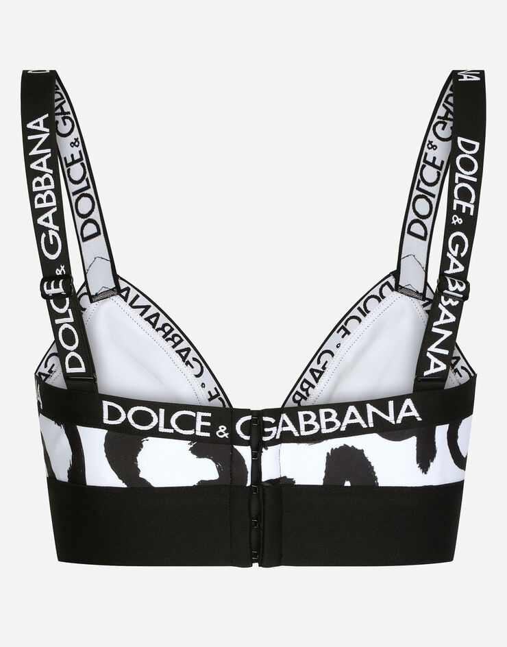 Non-Underwired Lace Bra With Branded Elastic by Dolce & Gabbana at