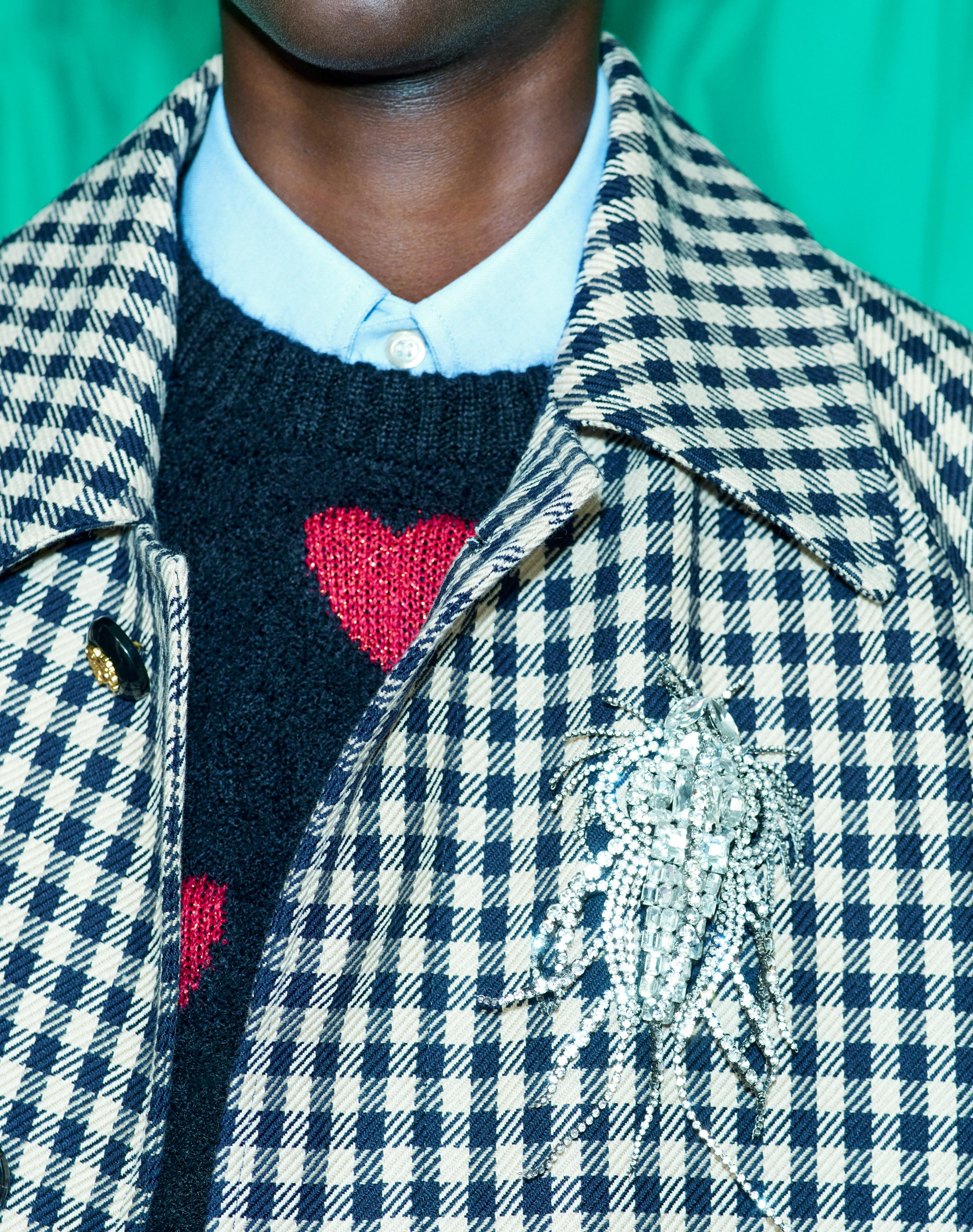 VALENTINO GARAVANI LES GLACES BROOCH IN METAL, FABRIC AND CRYSTALS - 4