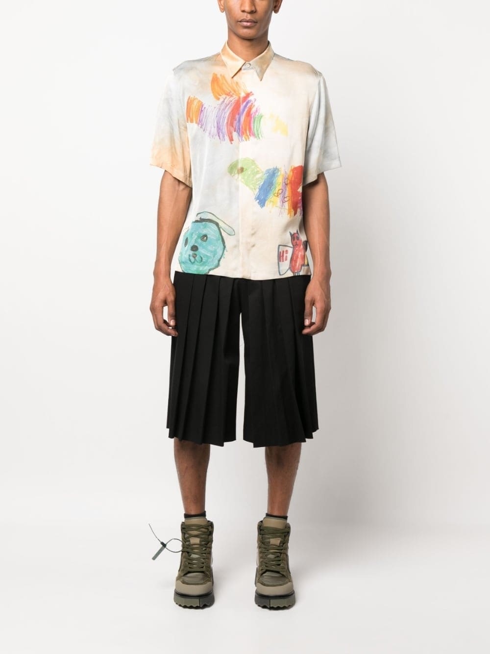 CARTOON-PRINT SHORT-SLEEVED SHIRT - 2