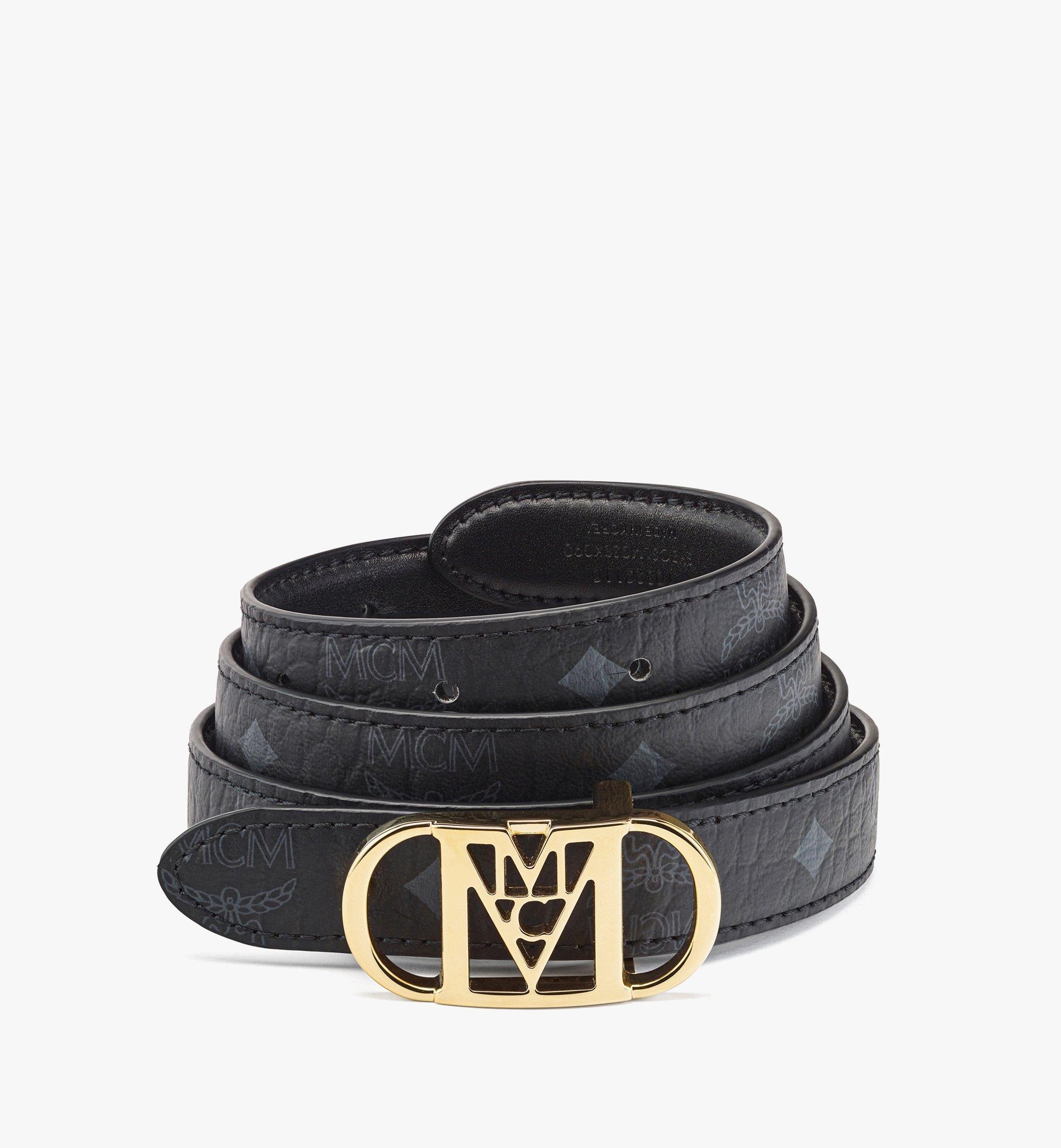 Mode Travia Sliding Buckle Reversible Belt in Embossed Leather - 3