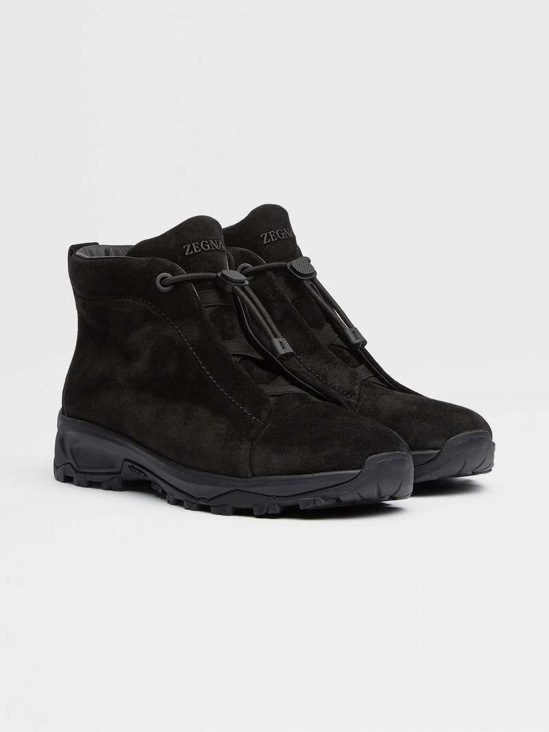 BLACK SUEDE TRIPLE STITCH™ VETTA SNEAKERS - 1