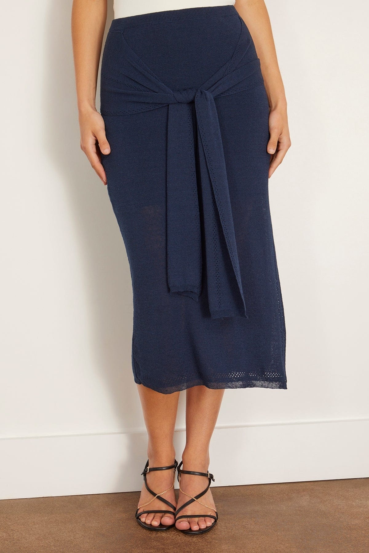 Phelan Knit Skirt in Navy - 3