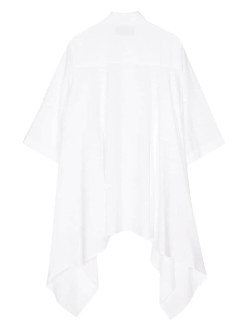 Yohji Yamamoto button-fastening asymmetric top outlook
