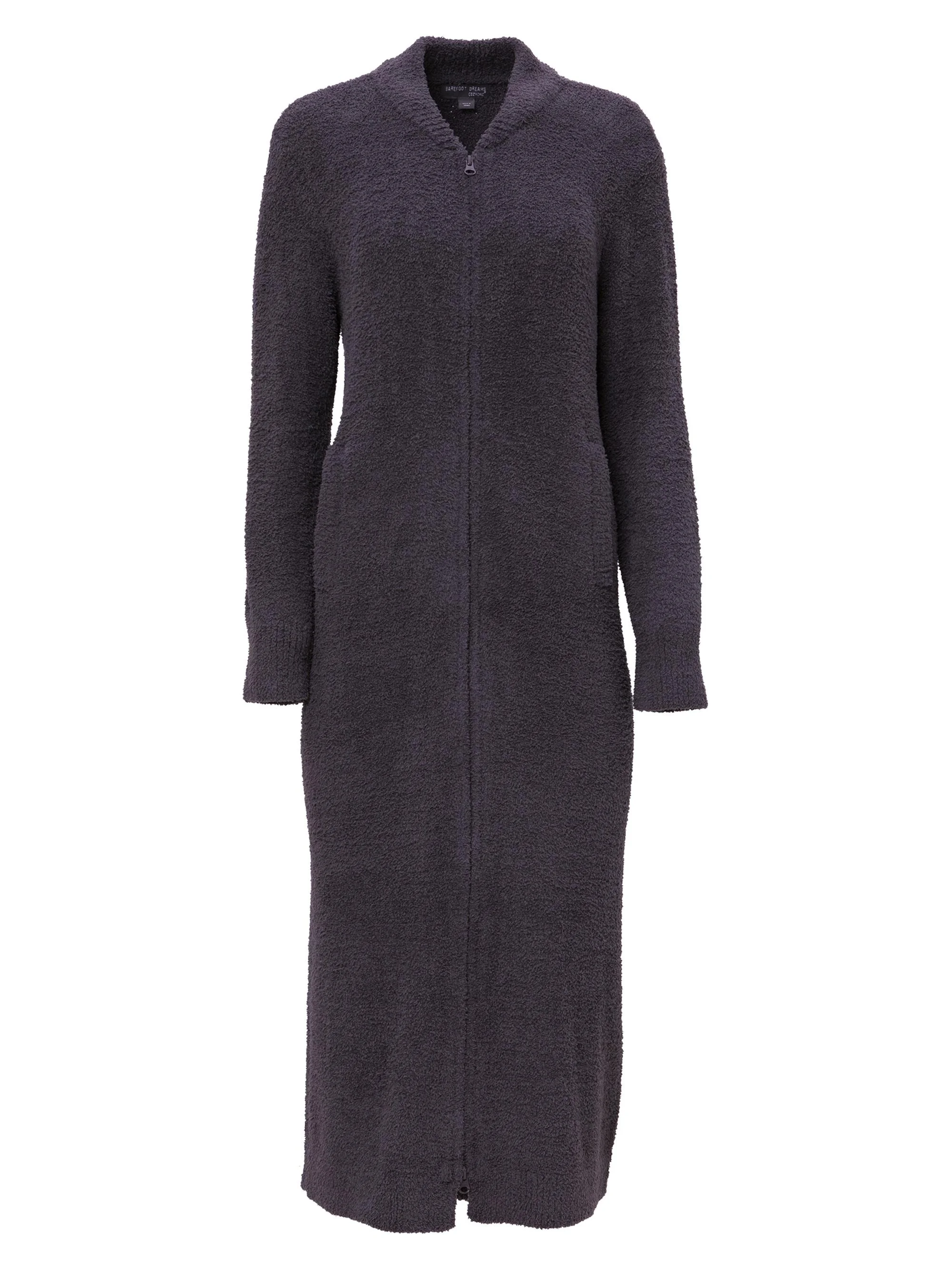 Women's Cozychic Full Zip V-Neck Lounger - Carbon - 1