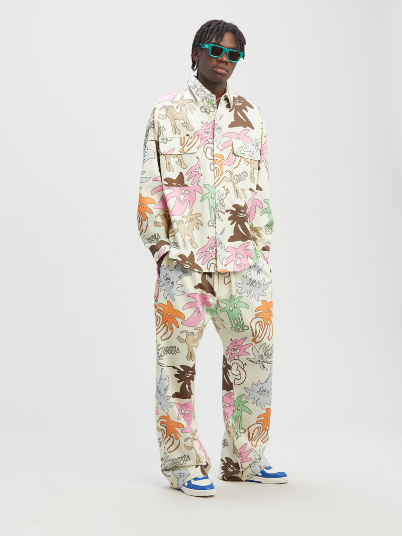 Palm Angels Allover Palmity Long Sleeved Shirt outlook