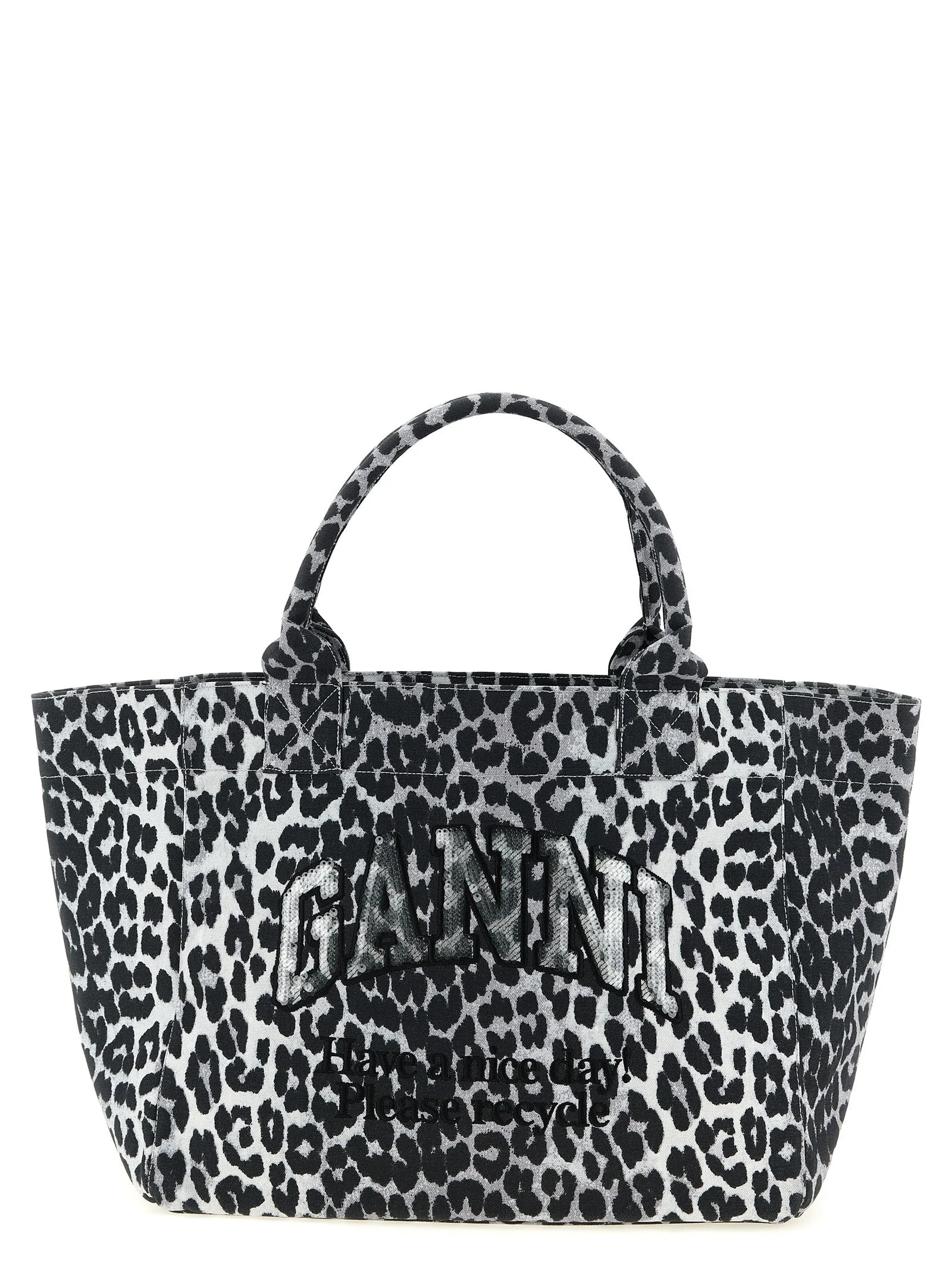 Ganni Women 'Leopard Medium Tote' Shopping Bag - 1