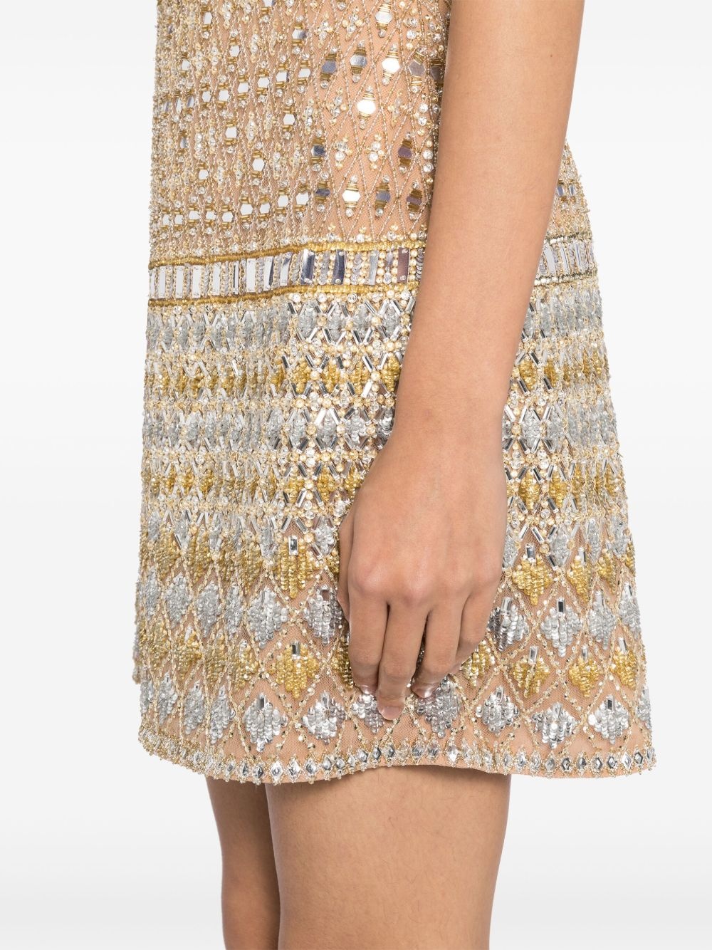 bead-embroidered dress - 5