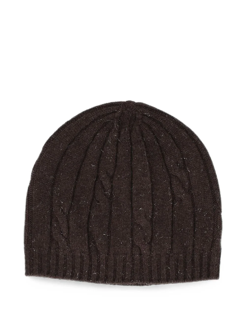 cable-knit beanie hat - 1