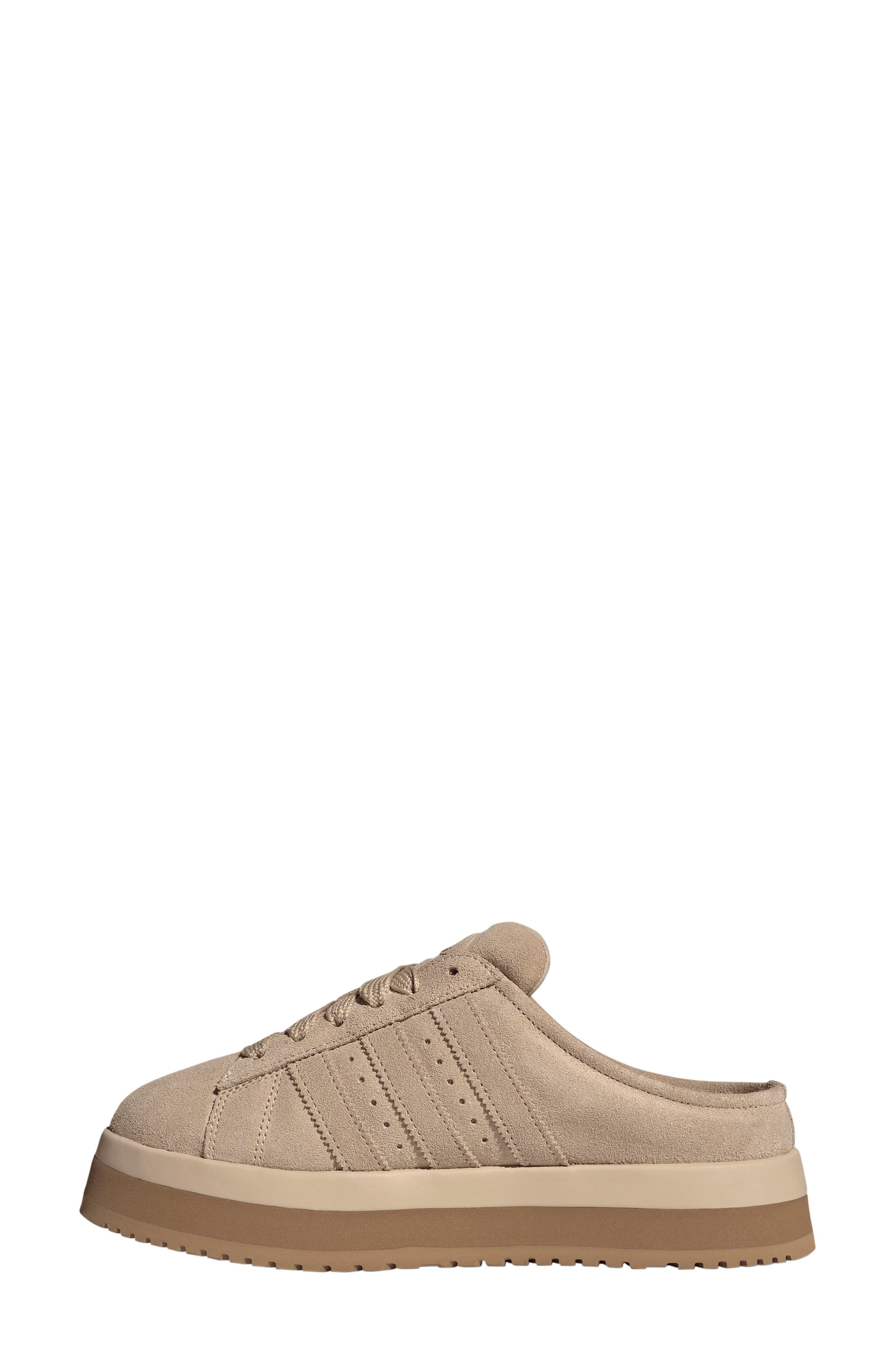 adidas Campus 00s Winter Low Sneaker Mule in Magic Beige/Magic Beige/Gum at Nordstrom - 6