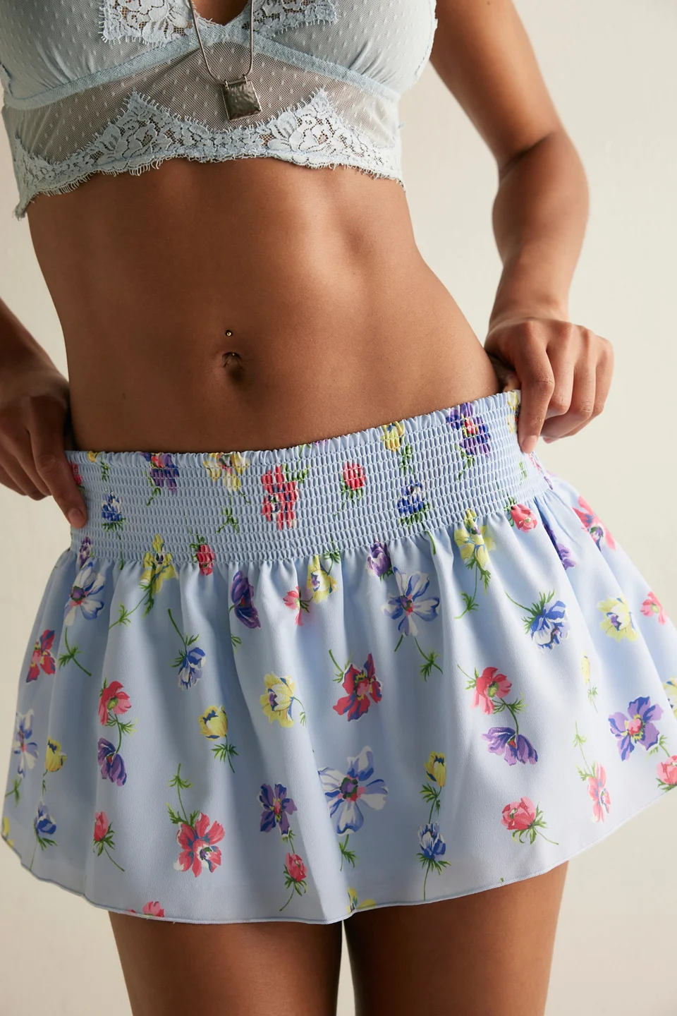 Frankies Bikinis Clover Crepe Mini Skirt - 1