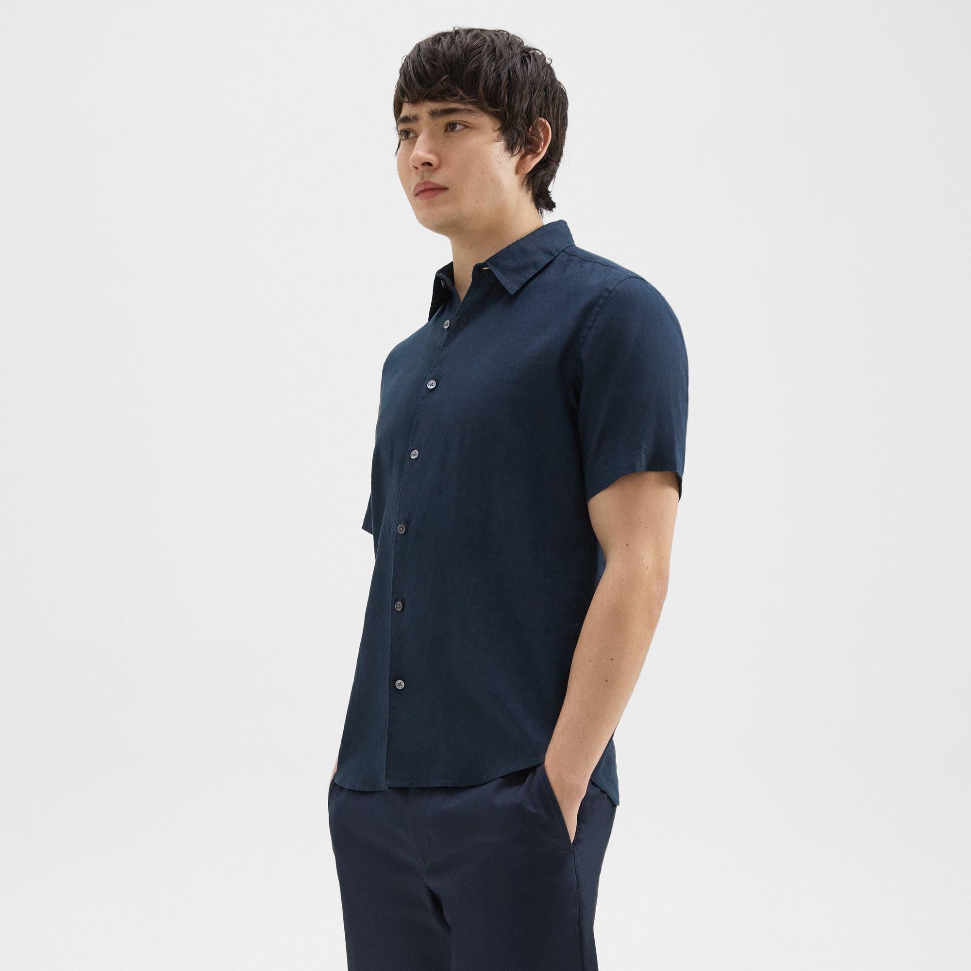 Irving Short-Sleeve Shirt in Relaxed Linen - 3