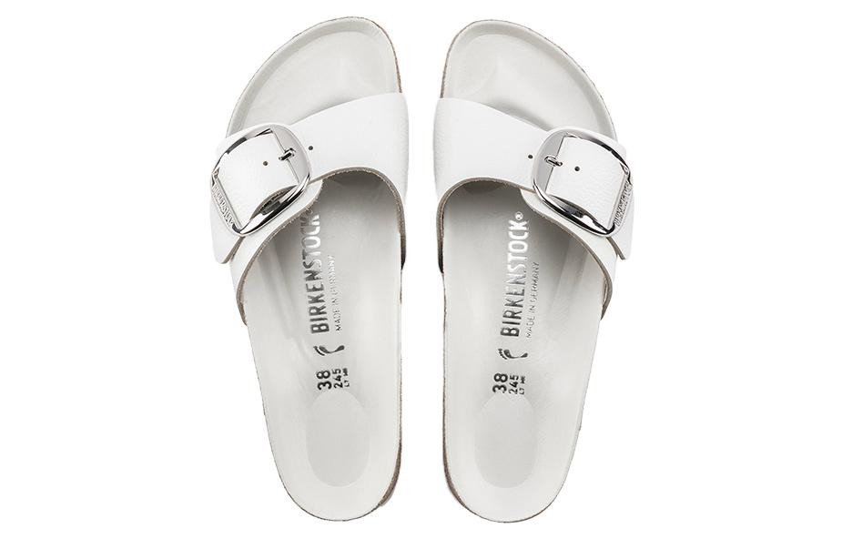 Birkenstock Madrid Big Buckle Leather Narrow Fit Sandals 'White' 1018866 - 4