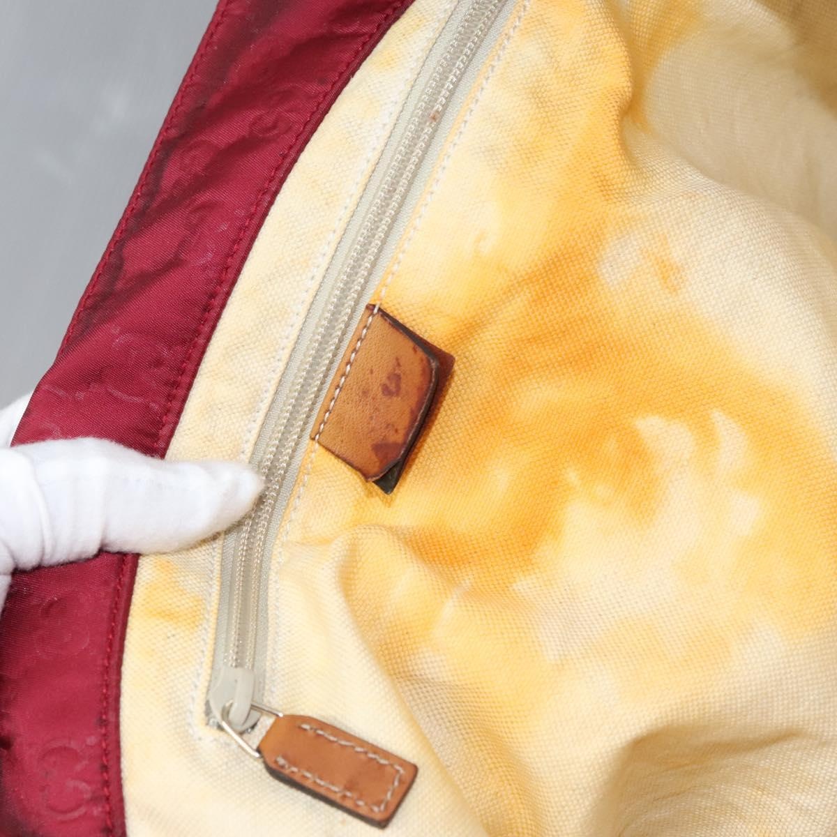 GUCCI GG Canvas Tote Bag Nylon Red - 11